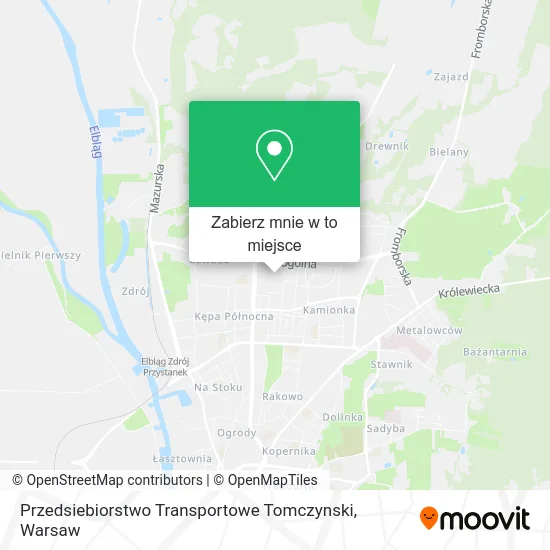 Mapa Przedsiebiorstwo Transportowe Tomczynski