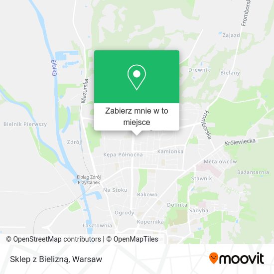 Mapa Sklep z Bielizną