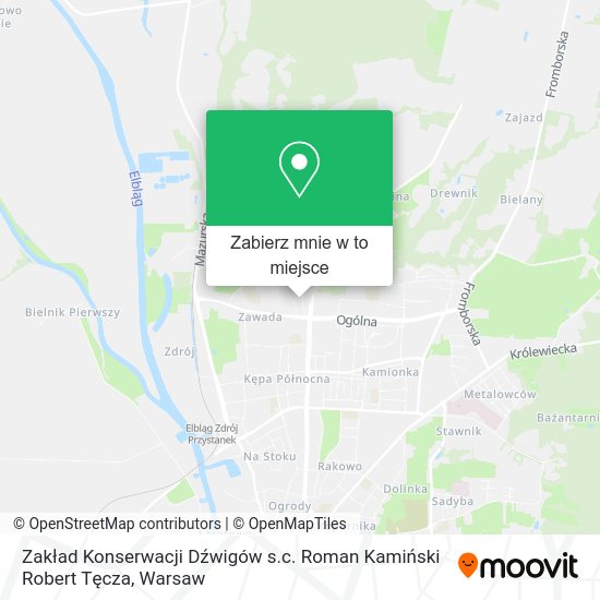 Mapa Zakład Konserwacji Dźwigów s.c. Roman Kamiński Robert Tęcza