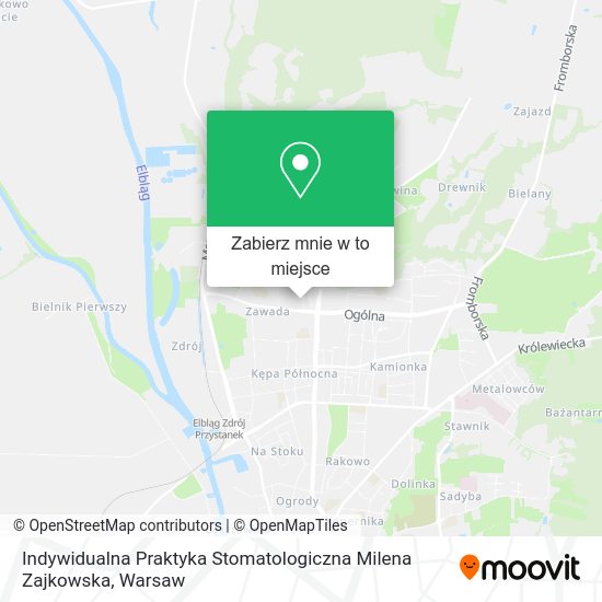 Mapa Indywidualna Praktyka Stomatologiczna Milena Zajkowska