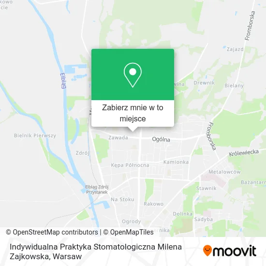Mapa Indywidualna Praktyka Stomatologiczna Milena Zajkowska