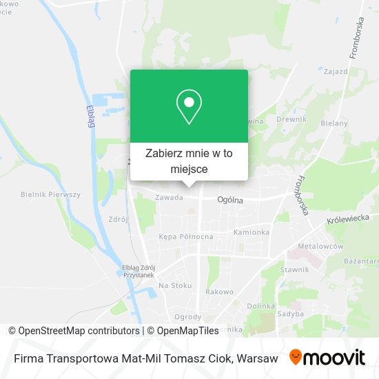 Mapa Firma Transportowa Mat-Mil Tomasz Ciok