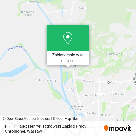 Mapa P P H Halex Henryk Tatkowski Zakład Pracy Chronionej