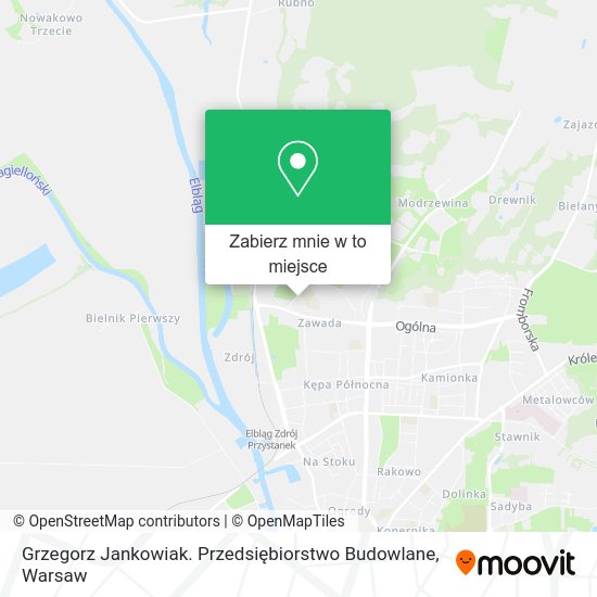 Mapa Grzegorz Jankowiak. Przedsiębiorstwo Budowlane