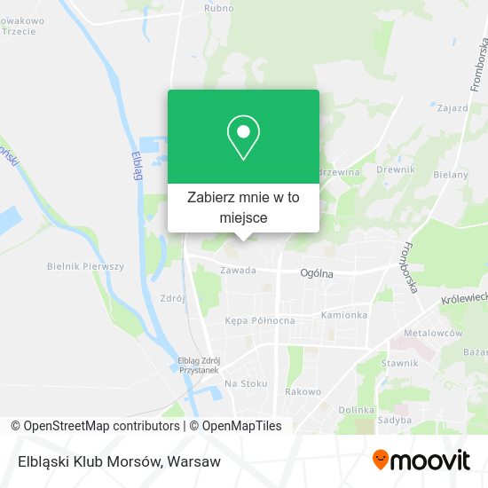 Mapa Elbląski Klub Morsów