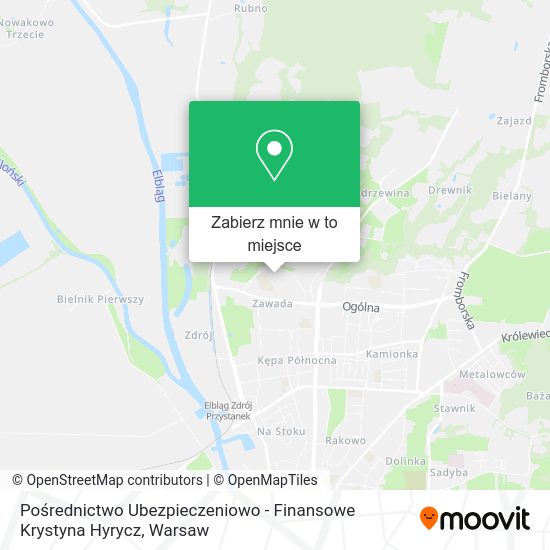 Mapa Pośrednictwo Ubezpieczeniowo - Finansowe Krystyna Hyrycz