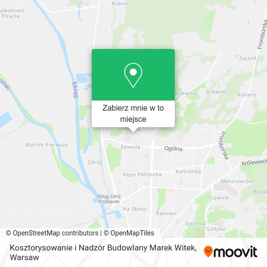 Mapa Kosztorysowanie i Nadzór Budowlany Marek Witek