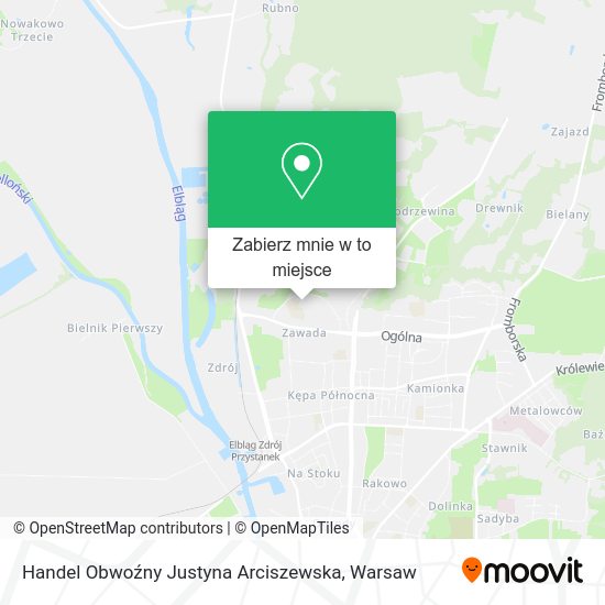 Mapa Handel Obwoźny Justyna Arciszewska