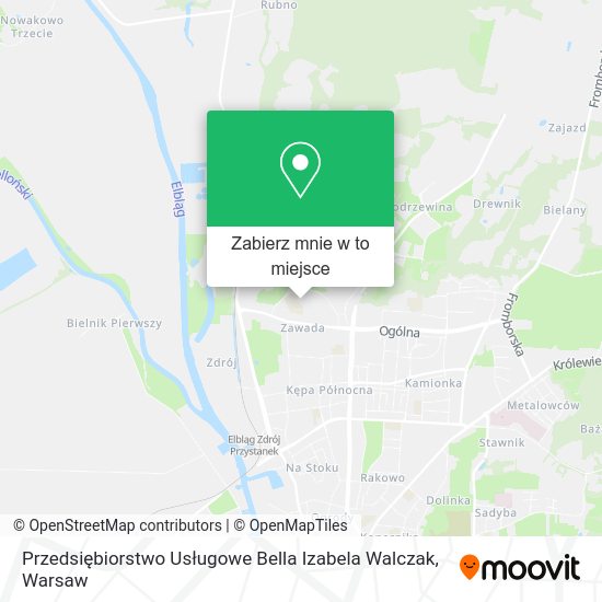 Mapa Przedsiębiorstwo Usługowe Bella Izabela Walczak