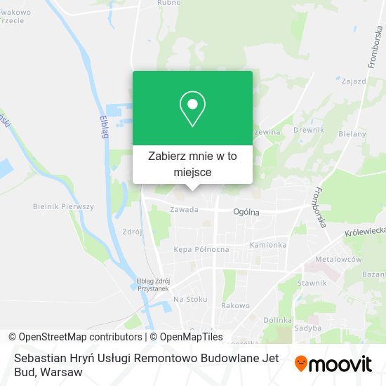 Mapa Sebastian Hryń Usługi Remontowo Budowlane Jet Bud