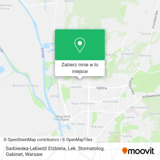 Mapa Sadowska-Lebiedź Elżbieta, Lek. Stomatolog. Gabinet