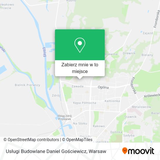 Mapa Usługi Budowlane Daniel Gościewicz