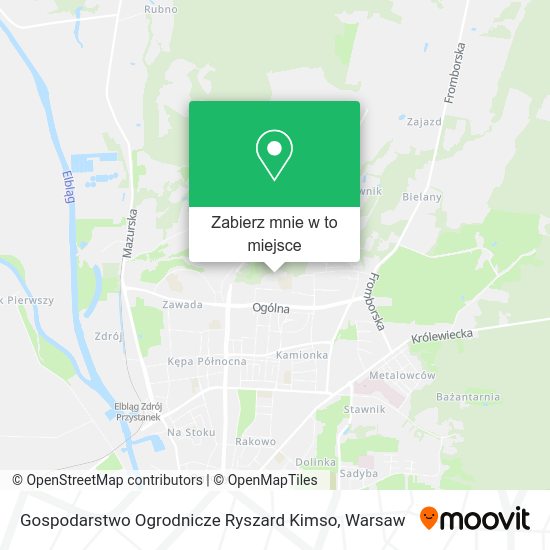 Mapa Gospodarstwo Ogrodnicze Ryszard Kimso