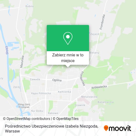 Mapa Pośrednictwo Ubezpieczeniowe Izabela Niezgoda