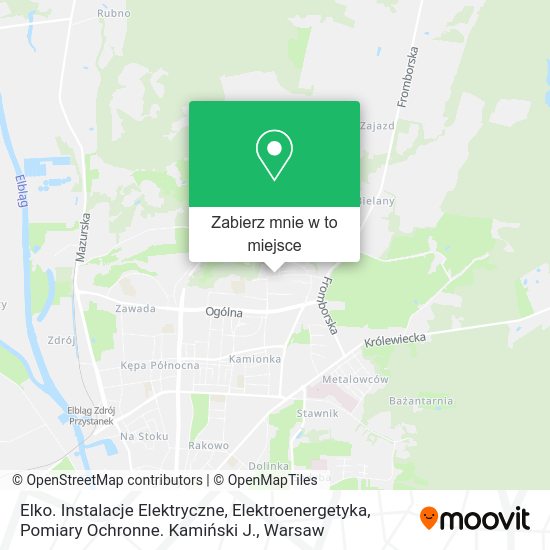 Mapa Elko. Instalacje Elektryczne, Elektroenergetyka, Pomiary Ochronne. Kamiński J.