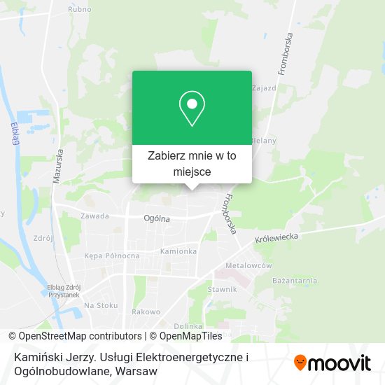 Mapa Kamiński Jerzy. Usługi Elektroenergetyczne i Ogólnobudowlane