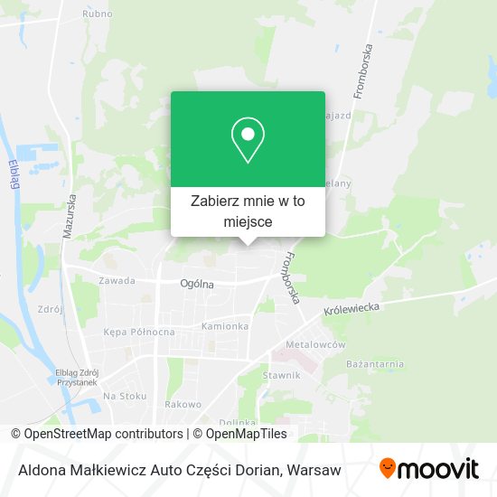 Mapa Aldona Małkiewicz Auto Części Dorian