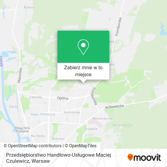 Mapa Przedsiębiorstwo Handlowo-Usługowe Maciej Czulewicz