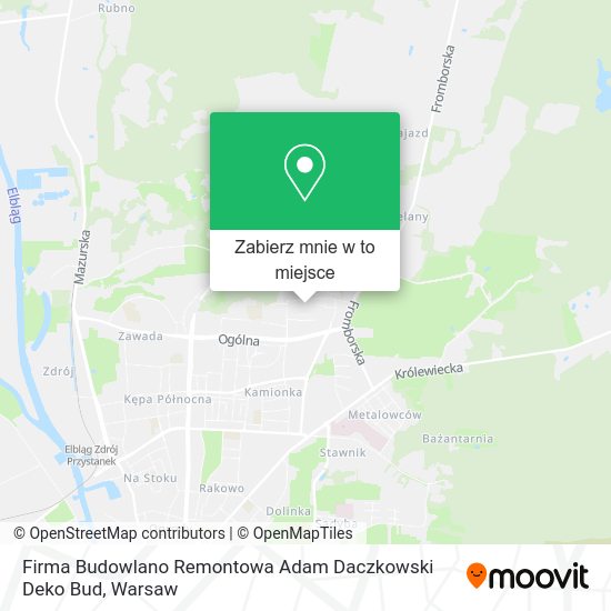 Mapa Firma Budowlano Remontowa Adam Daczkowski Deko Bud