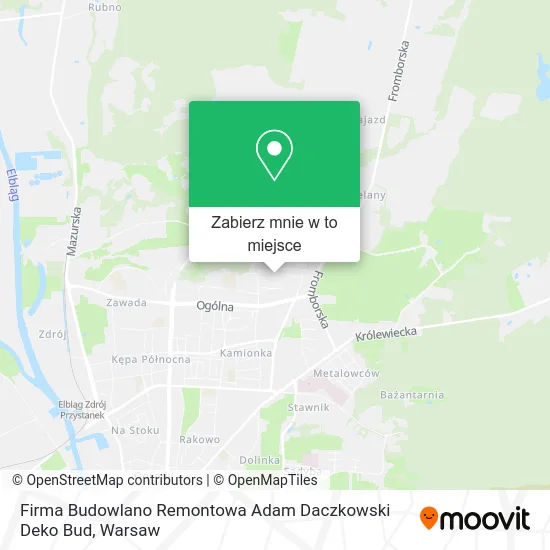 Mapa Firma Budowlano Remontowa Adam Daczkowski Deko Bud