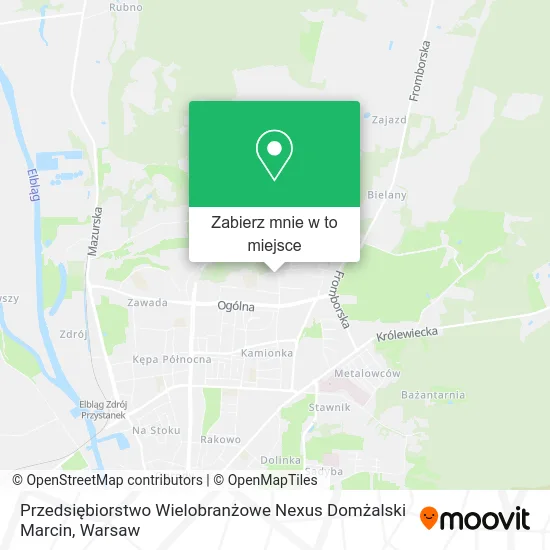 Mapa Przedsiębiorstwo Wielobranżowe Nexus Domżalski Marcin