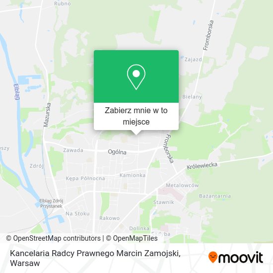 Mapa Kancelaria Radcy Prawnego Marcin Zamojski