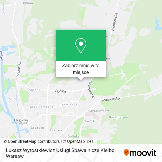 Mapa Łukasz Wyrostkiewicz Usługi Spawalnicze Kiełbo