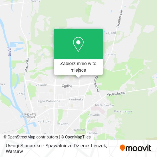 Mapa Usługi Ślusarsko - Spawalnicze Dzieruk Leszek