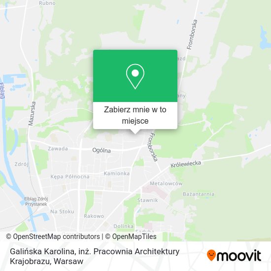 Mapa Galińska Karolina, inż. Pracownia Architektury Krajobrazu