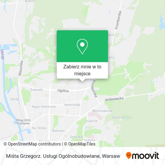 Mapa Miśta Grzegorz. Usługi Ogólnobudowlane