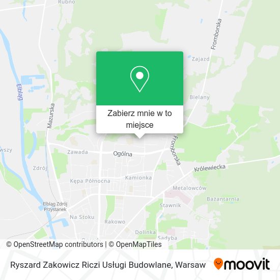 Mapa Ryszard Zakowicz Riczi Usługi Budowlane