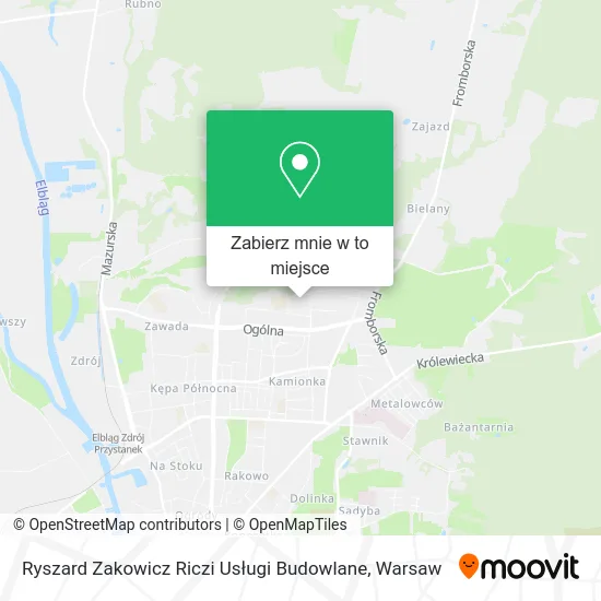 Mapa Ryszard Zakowicz Riczi Usługi Budowlane
