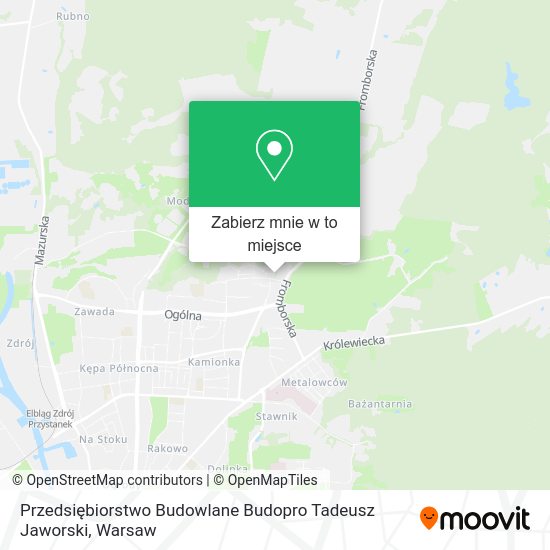 Mapa Przedsiębiorstwo Budowlane Budopro Tadeusz Jaworski