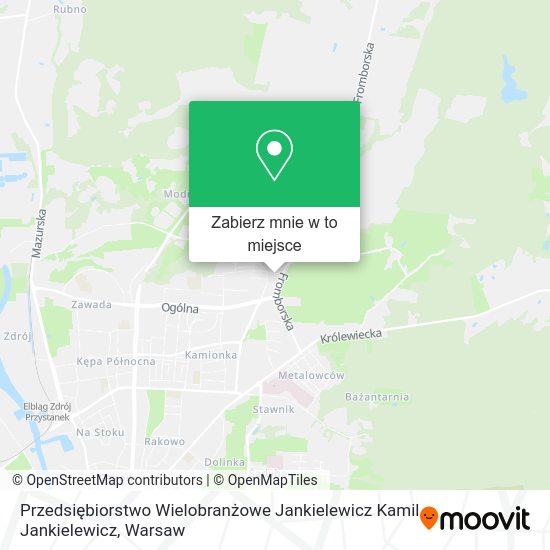 Mapa Przedsiębiorstwo Wielobranżowe Jankielewicz Kamil Jankielewicz