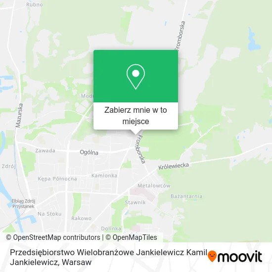 Mapa Przedsiębiorstwo Wielobranżowe Jankielewicz Kamil Jankielewicz