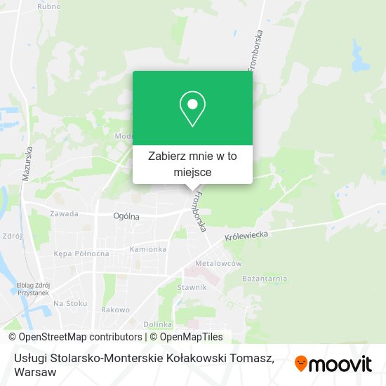 Mapa Usługi Stolarsko-Monterskie Kołakowski Tomasz