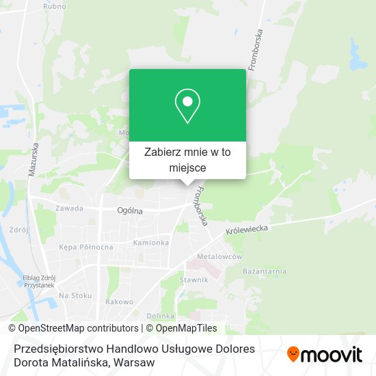 Mapa Przedsiębiorstwo Handlowo Usługowe Dolores Dorota Matalińska