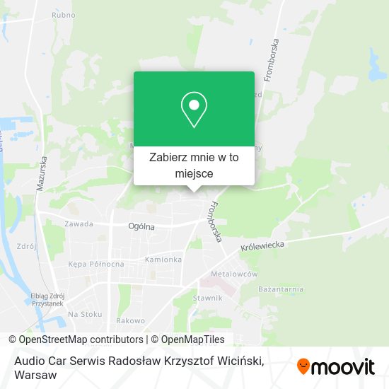 Mapa Audio Car Serwis Radosław Krzysztof Wiciński