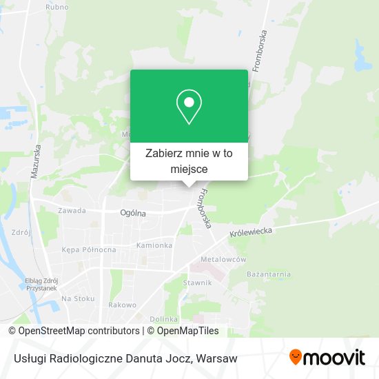 Mapa Usługi Radiologiczne Danuta Jocz