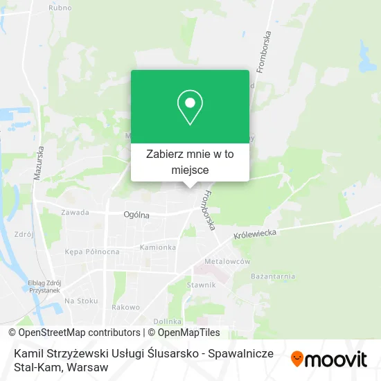 Mapa Kamil Strzyżewski Usługi Ślusarsko - Spawalnicze Stal-Kam