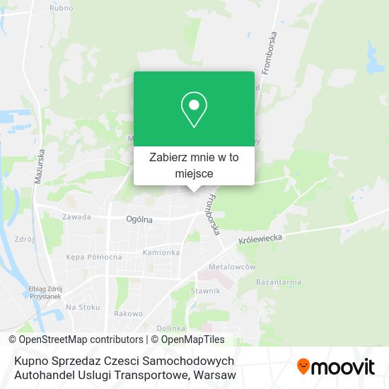 Mapa Kupno Sprzedaz Czesci Samochodowych Autohandel Uslugi Transportowe