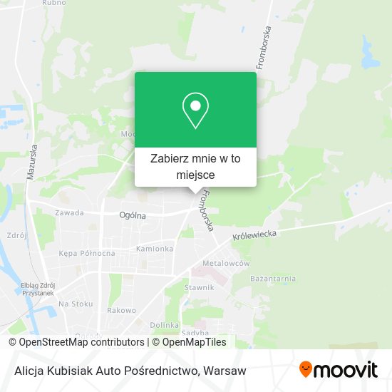 Mapa Alicja Kubisiak Auto Pośrednictwo