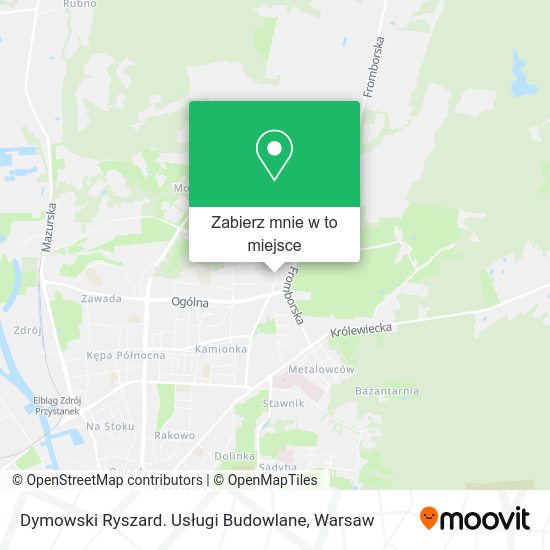 Mapa Dymowski Ryszard. Usługi Budowlane