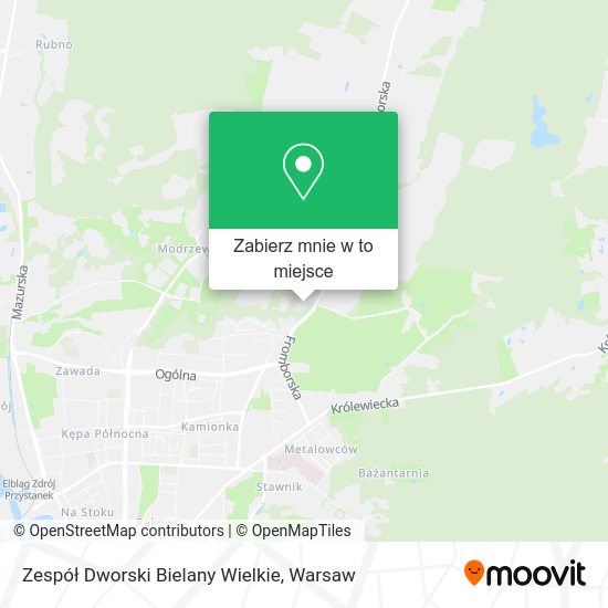 Mapa Zespół Dworski Bielany Wielkie