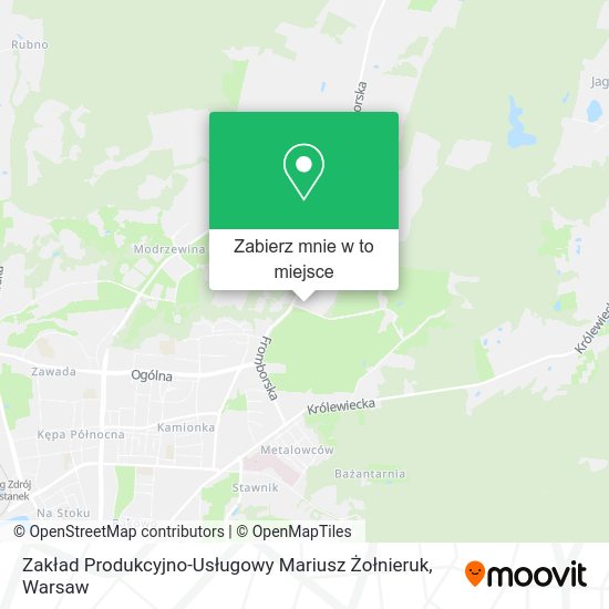 Mapa Zakład Produkcyjno-Usługowy Mariusz Żołnieruk