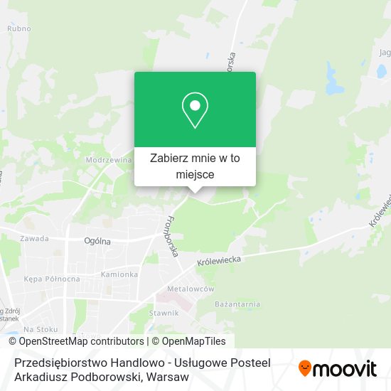 Mapa Przedsiębiorstwo Handlowo - Usługowe Posteel Arkadiusz Podborowski