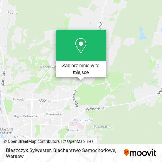 Mapa Błaszczyk Sylwester. Blacharstwo Samochodowe