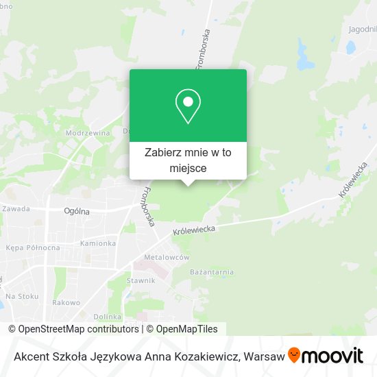 Mapa Akcent Szkoła Językowa Anna Kozakiewicz