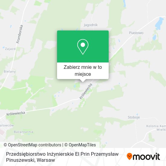 Mapa Przedsiębiorstwo Inżynierskie El Prin Przemysław Pinuszewski