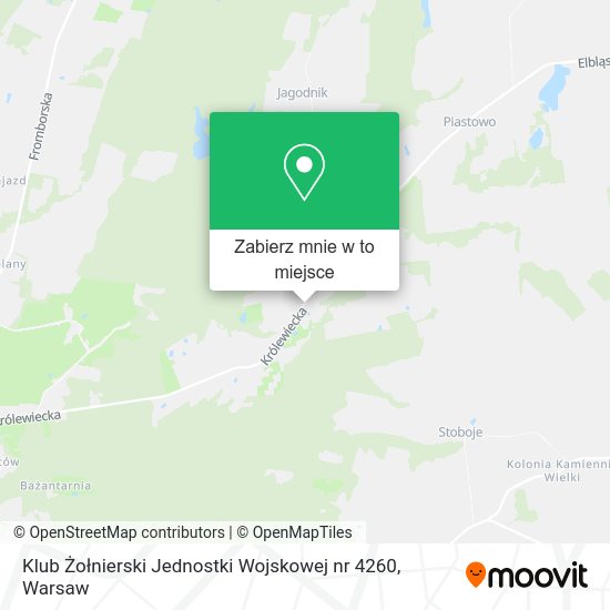 Mapa Klub Żołnierski Jednostki Wojskowej nr 4260